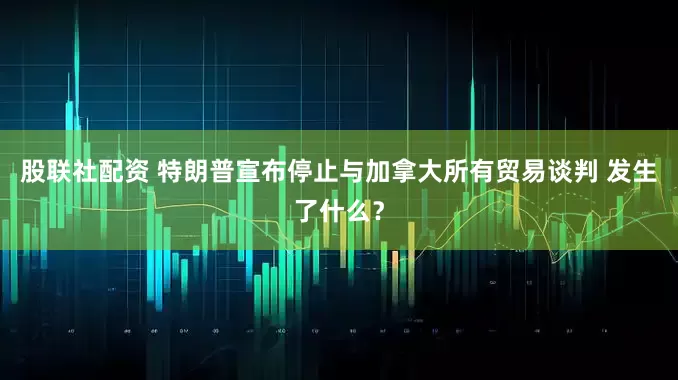 股联社配资 特朗普宣布停止与加拿大所有贸易谈判 发生了什么？