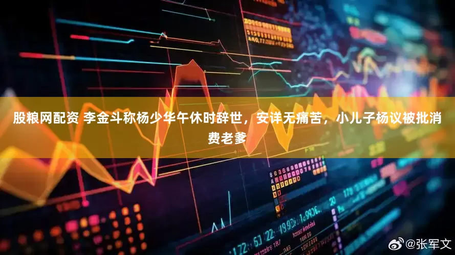 股粮网配资 李金斗称杨少华午休时辞世，安详无痛苦，小儿子杨议被批消费老爹